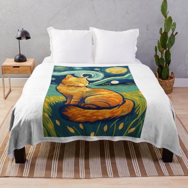 Item preview, Van gogh Starry night Orange Cat designed and sold by Vangoholic.