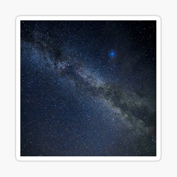 Vega and Milky Way Above Galloway Forest Dark Sky Park, Scotland Sticker