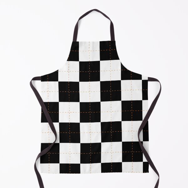 Item preview, Checkerboard with orange stitch pattern designed and sold by Ragpamuffin.