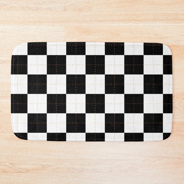 Item preview, Checkerboard with orange stitch pattern designed and sold by Ragpamuffin.