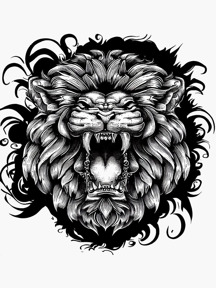 Sticker Lion Tattoo - PIXERS.HK