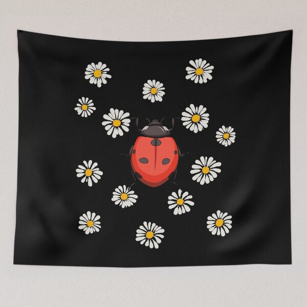 Item preview, Ladybug Daisy Chamomile Marguerites Daisies Flower Gardeners designed and sold by r-silver.