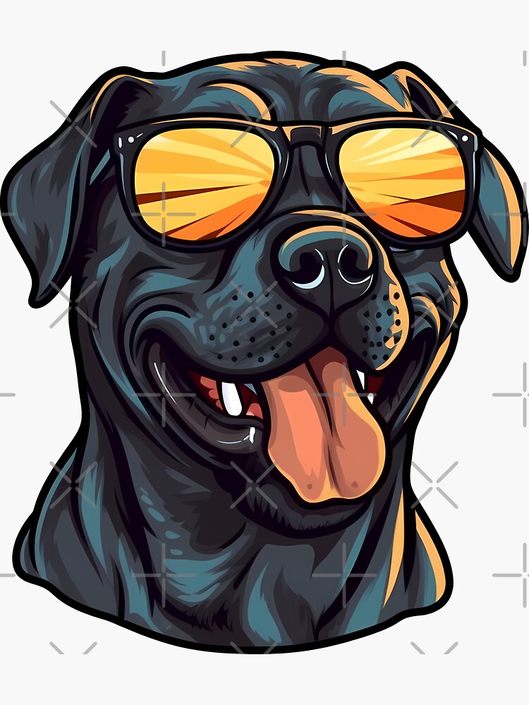 Happy Cane Corso wearing Sunglasses | Sticker