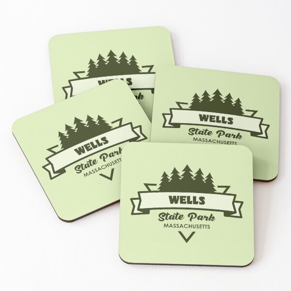 Item preview, Wells State Park Massachusetts Trees And Ribbon designed and sold by bivenart.