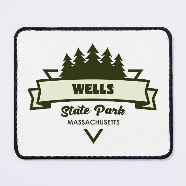Item preview, Wells State Park Massachusetts Trees And Ribbon designed and sold by bivenart.