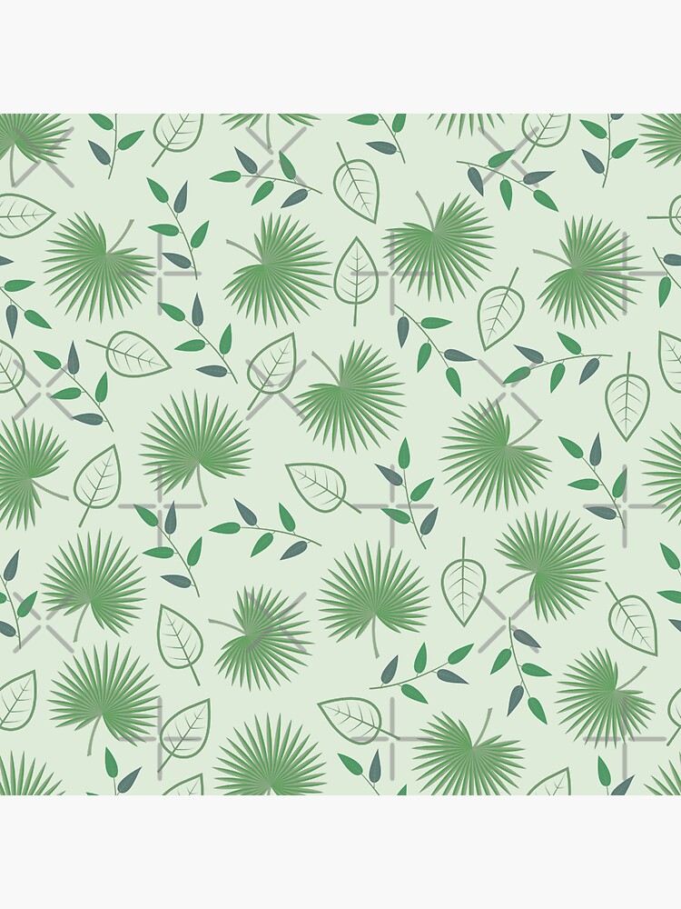 Sticker Motif floral sans couture avec des feuilles de palmiers