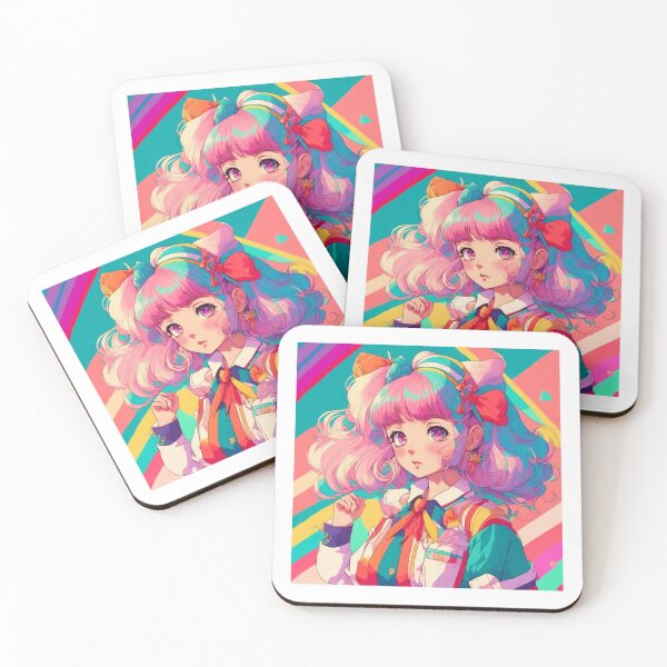 Item preview, Aesthetic retro pride anime girl designed and sold by InkStation24.