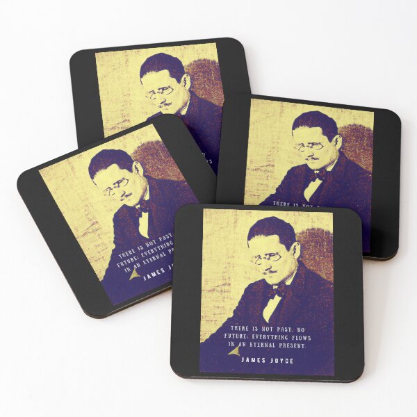 Item preview, James Joyce portrait and quote: There is not past, no future; designed and sold by artbleed.