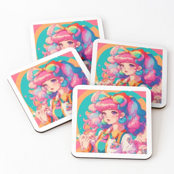 Item preview, aesthetic retro pride anime girl designed and sold by InkStation24.