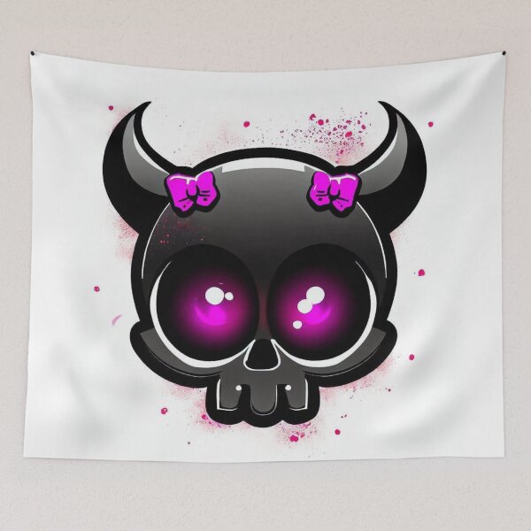 Item preview, Cute devil skull designed and sold by Donkey's Salad.