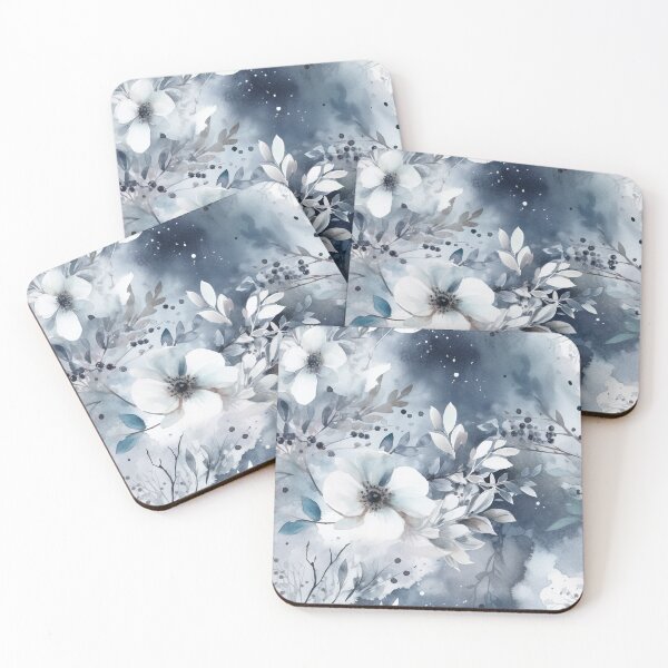 Item preview, Midwinter's Dream: Ethereal Floral Winter Scene in Moonlight and Snow  designed and sold by stateofhuman.