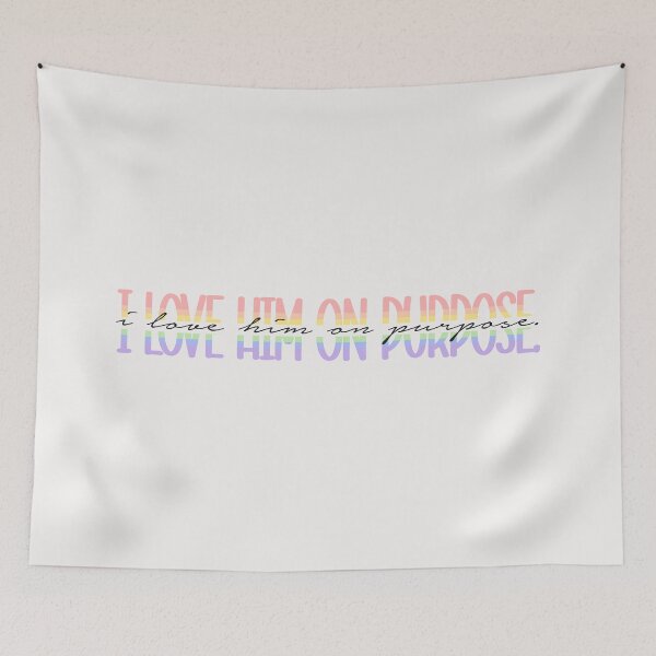 Item preview, I love him on purpose. | red, white and royal blue  designed and sold by Pinu92.