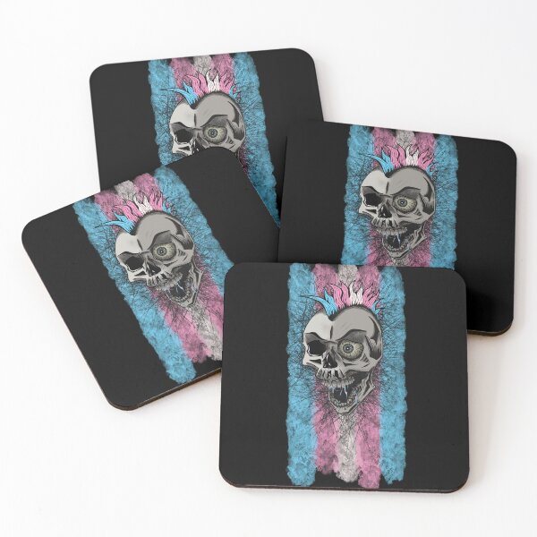 Item preview, Trans Pride Skull designed and sold by TheTransStyle.