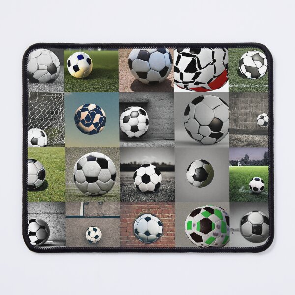 Item preview, Soccer Ball Collage (AI generated) designed and sold by PatchTuesday.