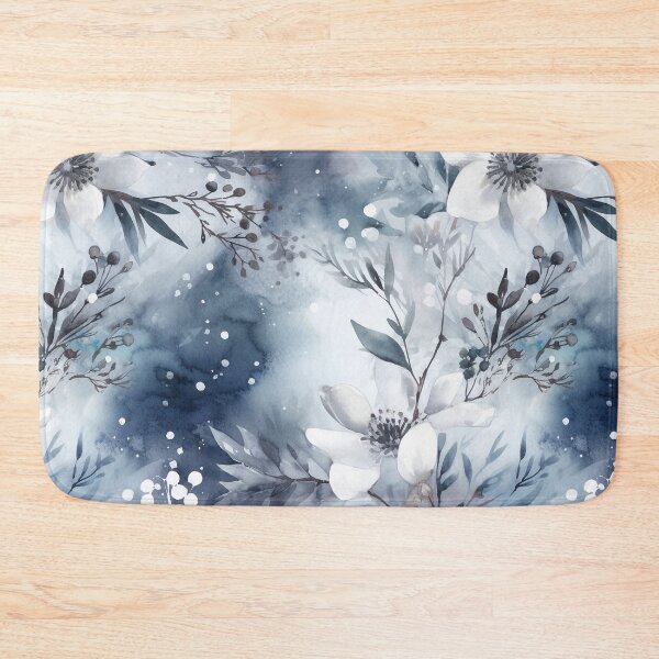 Item preview, Midwinter's Dream var. 3: Ethereal Floral Winter Scene in Moonlight and Snow  designed and sold by stateofhuman.