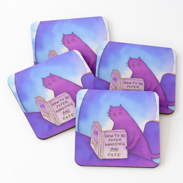 Item preview, Whiskers of Mischief: The Annoyingly Cute Purple Cat designed and sold by BeniSof.