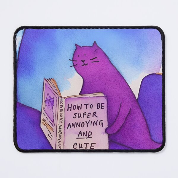 Item preview, Whiskers of Mischief: The Annoyingly Cute Purple Cat designed and sold by BeniSof.