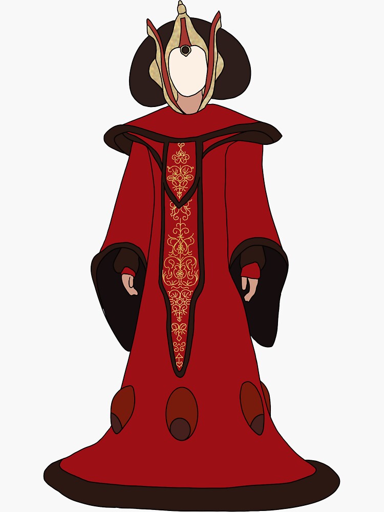 Padmé Minimalist Line Drawing Sticker