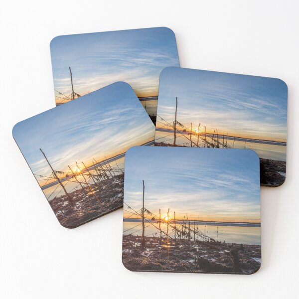 Item preview, River Cree Salmon Nets at Sunset designed and sold by Dave Currie.