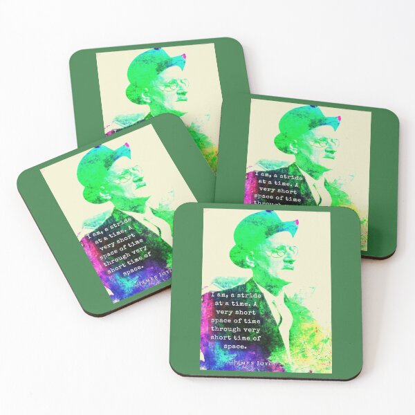 Item preview, James Joyce portrait and quote: I am, a stride at a time... designed and sold by artbleed.