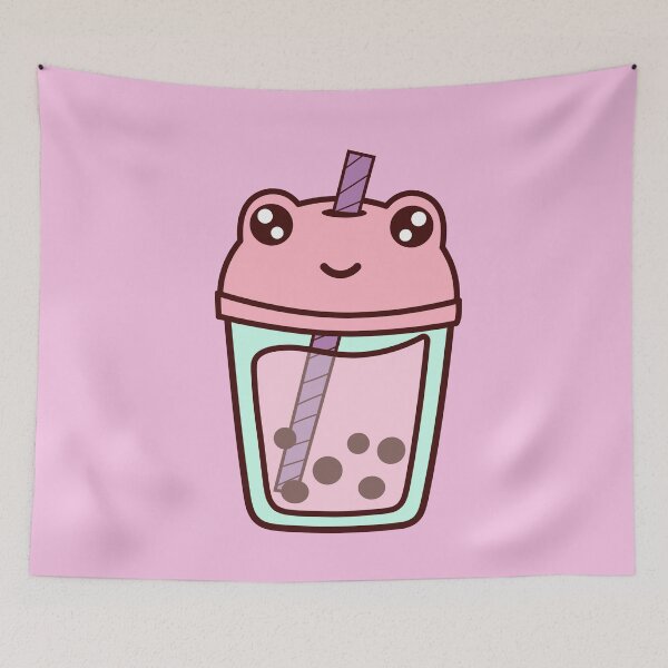 Item preview, Boba Frog Pink designed and sold by SunMoonMilk.