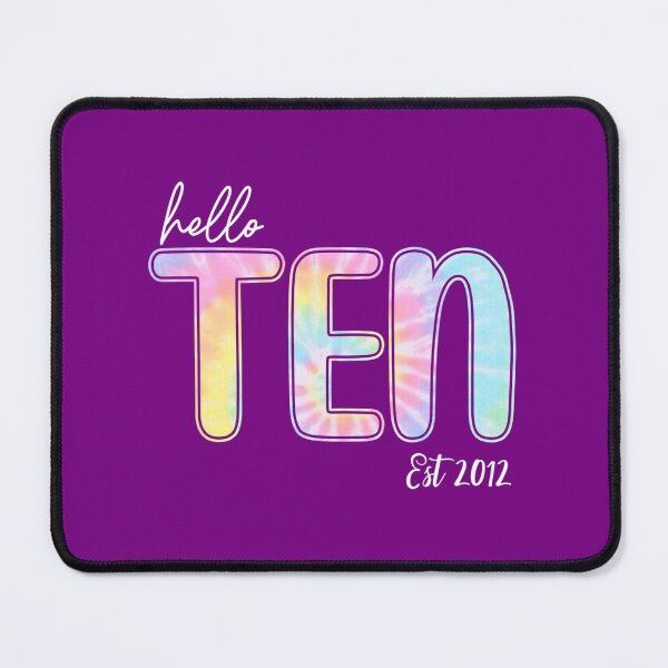 Item preview, Kid Hello Ten Est 2012 Tee 	 	 Tie Dye 10th Birthday 	 	 designed and sold by xemvtbkwqc82.