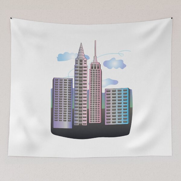 Item preview, Pastel Cityscape Scene designed and sold by Printable-Cutie.