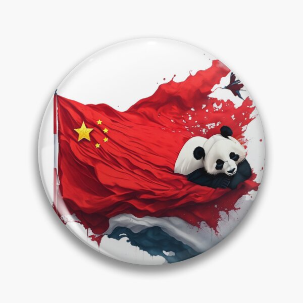 Item preview, Chinese flag with panda splash art designed and sold by Dr-Kane.