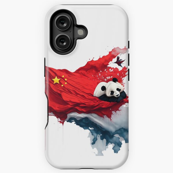 Aperçu de l'œuvre Drapeau chinois avec panda splash art créée et vendue par Dr-Kane.