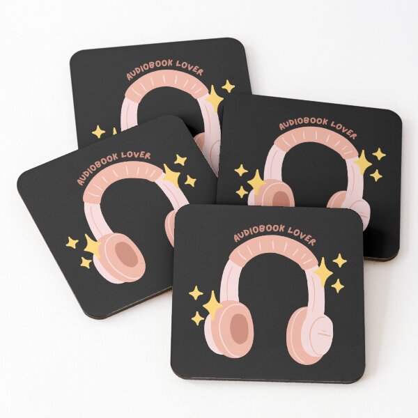 Item preview, audiobook lover beige headphones designed and sold by catdiasart.