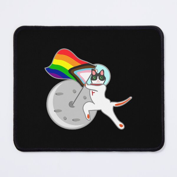 Item preview,  Cat Astronaut on the moon LGBTIQ+ PROGRESSIVE PRIDE FLAG designed and sold by Florvolcanica.