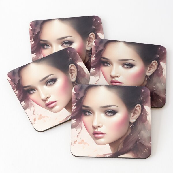 Item preview, Enchanting Woman Watercolor Portrait - Cool Art designed and sold by joejiing.