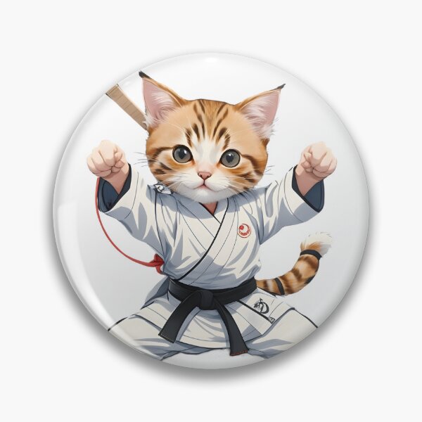 Item preview, Gato con kimono de kárate designed and sold by uil-dom-back.