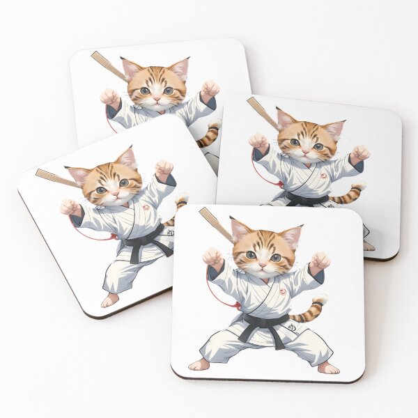 Item preview, Gato con kimono de kárate designed and sold by uil-dom-back.