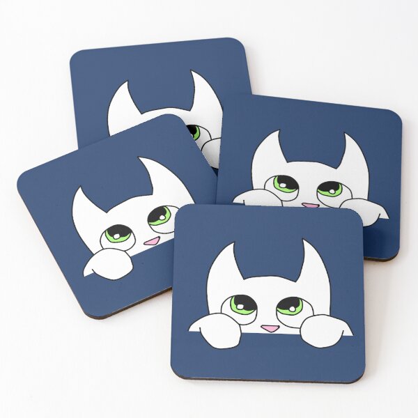 Item preview, Kitty Looking Up (white cat) designed and sold by BlazeBelushi.