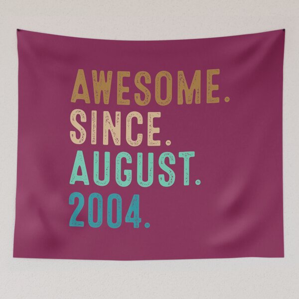 Item preview, 18 Years Old 	 Awesome Since August 2004 18th Birthday 	 DM49353	 designed and sold by luaotxypg15.