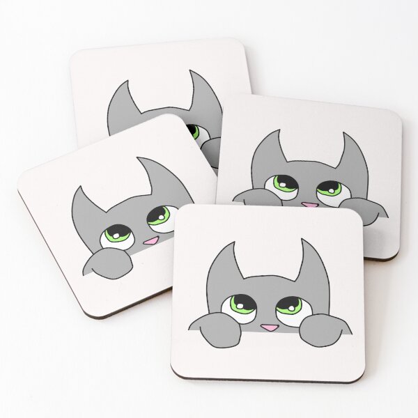 Item preview, Kitty Looking Up (gray cat) designed and sold by BlazeBelushi.