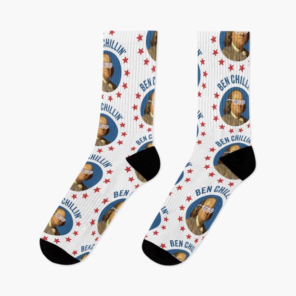 Item preview, Ben Chillin': Retro Ben Franklin with Patriotic 4th of July Sunglasses designed and sold by hadleyfoo.