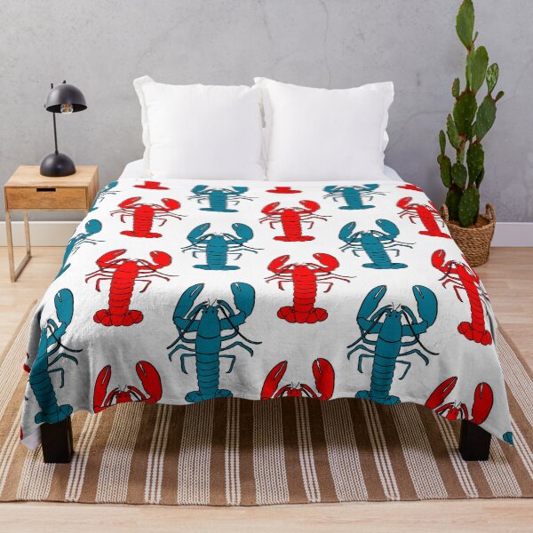 Item preview, Red, White and Blue Lobster Pattern designed and sold by Quick Brown Fox Canada.