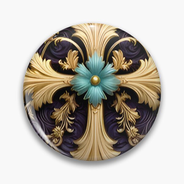 Item preview, Russian Fairytale Art Design Cross, Hohloma Inspired, Flowers, Filigree designed and sold by MiracleROLArt.