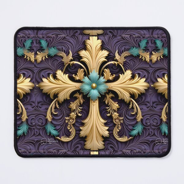 Item preview, Russian Fairytale Art Design Cross, Hohloma Inspired, Flowers, Filigree designed and sold by MiracleROLArt.