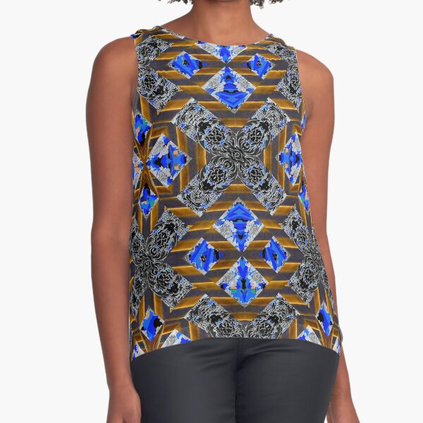 pattern, design, tracery, weave Sleeveless Top