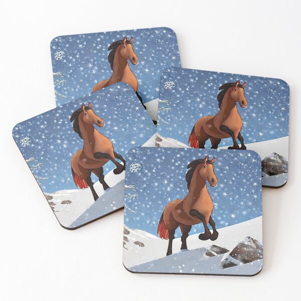 Item preview, A Majestic Horse Galloping Through a Winter Wonderland Landscape designed and sold by Keith Fraley.