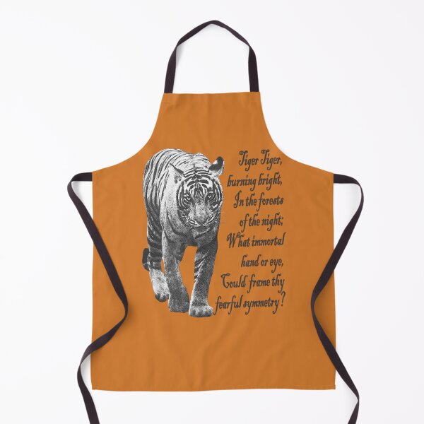 Item preview, Tiger in Black & White- with William Blake verse - Dark font designed and sold by tinytiger77.