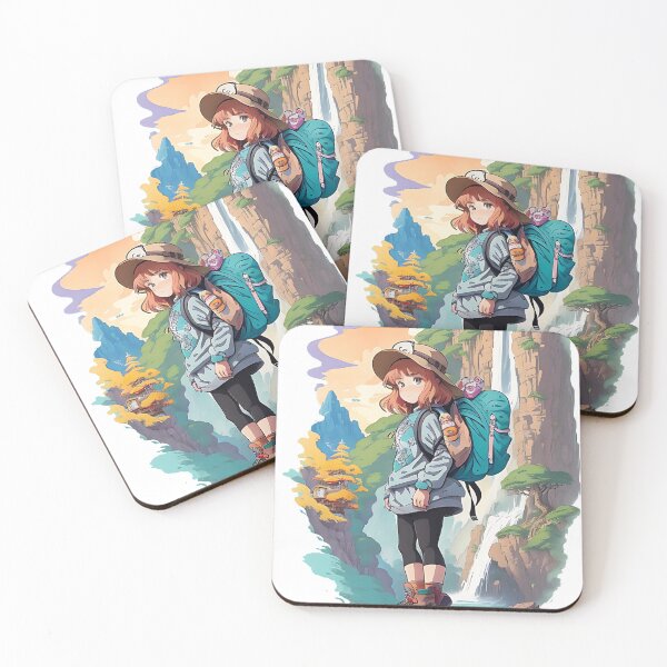 Item preview, Little hiker girl among the waterfall. designed and sold by Phalong.