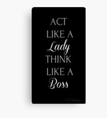Act and Think Canvas Print