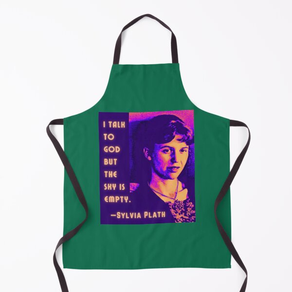 Item preview, Copy of Sylvia Plath portrait and quote: I talk to God, but the sky is empty. designed and sold by artbleed.