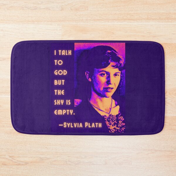 Item preview, Copy of Sylvia Plath portrait and quote: I talk to God, but the sky is empty. designed and sold by artbleed.
