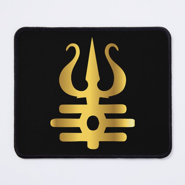 Item preview, Lord shiva golden trishul designer artwork designed and sold by maiamiJonhson.