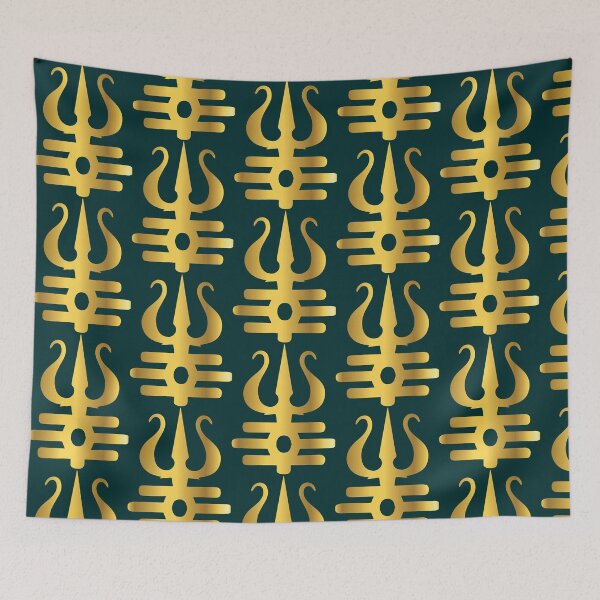 Item preview, Lord shiva golden trishul designer artwork designed and sold by maiamiJonhson.